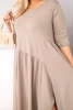 Plus Size women's cotton dress with an asymmetrical hem fango