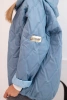 Damenjacke gesteppte mit Kapuze hell jeansblau