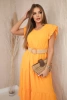 Dress with frills orange