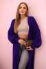Sweater long cardigan purple