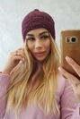 Edyta Fleecemütze K298 dunkelviolett