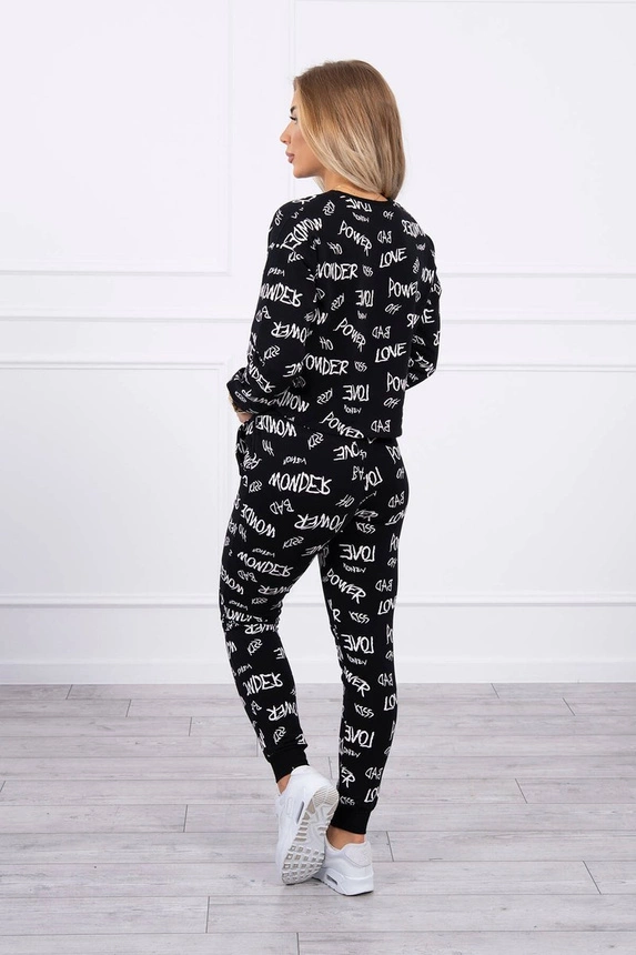 Set with inscriptions black