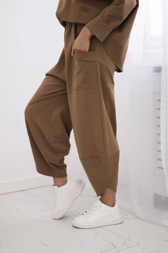 Komplet Punto Milano Winter bluza + spodnie camelowy