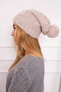 Fleecová čepice Justyna K253 light beige