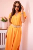 Dress with a decorative belt orange