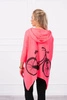 Свитшот с велосипедным принтом розовый неон