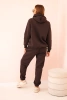 Women's cotton thermal set with print brown