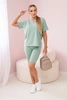 Komplet top+legginsy ciemny miętowy