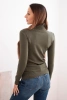 Damenpullover aus Viskose mit Rollkragen und langen Ärmeln khaki