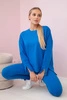 Set mit übergroßer Bluse kornblumenblau