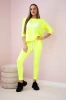 Set with Queen print yellow neon