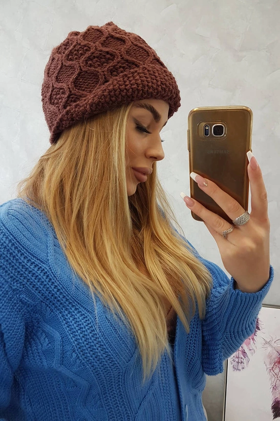 Roma Bis vilnonė kepurė K235 brown