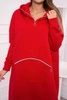 Insulated dress with a hood red