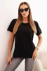 Women's cotton blouse in a classic cut black