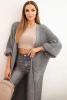 Sweater long cardigan dark grey