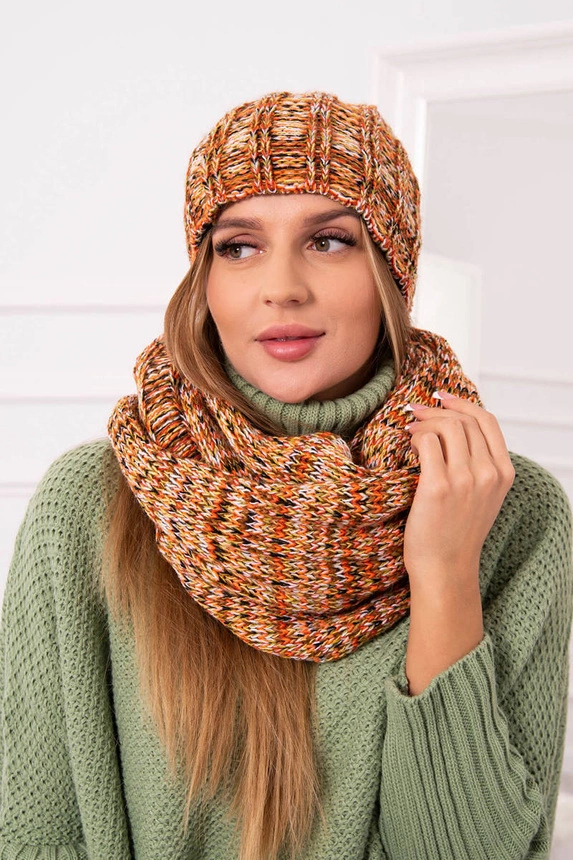 Dámský fleecový set 4 Seasons K263 camel+red