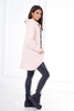 Sweatshirt with longer back and hood powdered pink