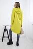 Sweatshirt with long back and hood kiwi
