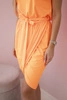 Stufenkleid mit Umschlag unten orange neon