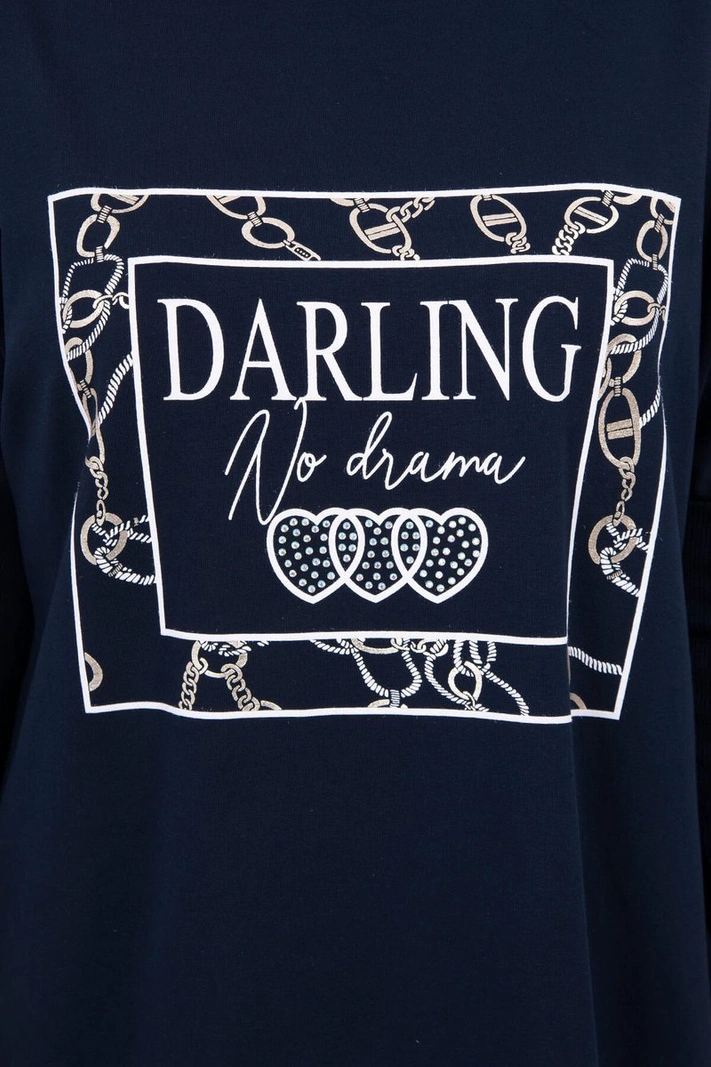 Tunic with print Darling navy blue S/M - L/XL