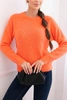 Women's sweater made of baby alpaca with long sleeves orange