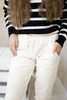 Sweater set Striped sweatshirt + Pants ecru