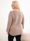 Dámsky sveter plus size s lodičkovým výstrihom Fango