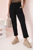 Women's high-waisted cargo pants black