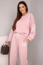 Damen-Set Butter Sweatshirt + Hose dunkles pudriges Rosa