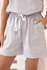Women's punto set with short sleeves and shorts grey