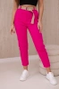 Trousers with wide belt fuchsia