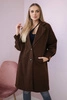  Single-breasted coat with buttons brown