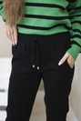Pullover-Set Gestreiftes Sweatshirt + Hose grün
