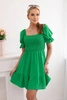 Volánové šaty s volánmi zelený