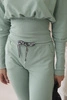 Set with wide cuffs dark mint