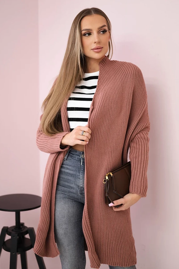 Pullover mit Fledermausärmeln dunkelrosa
