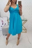 Dress with wide straps turquoise