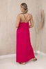 Long dress with straps fuchsia