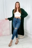 Sweater long cardigan dark green