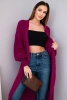 Sweater long cardigan dark purple