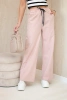 Punto pants with wide legs dark powder pink