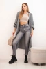 Sweater long cardigan dark grey