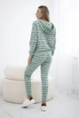 Set with print dark mint