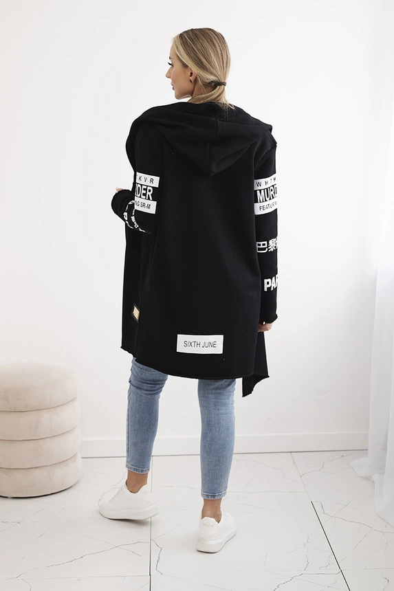 A coatee with subtitles black