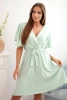 Dress with a plunging neckline dark mint