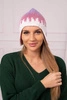 Women's cap Nikol K405 purple+dark pink+white