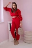 Isolierset mit kurzem Sweatshirt rot