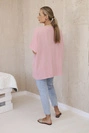 Oversized blúzka s príveskom tmavo ružová