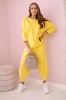 Bavlnené mikinové nohavice žltý