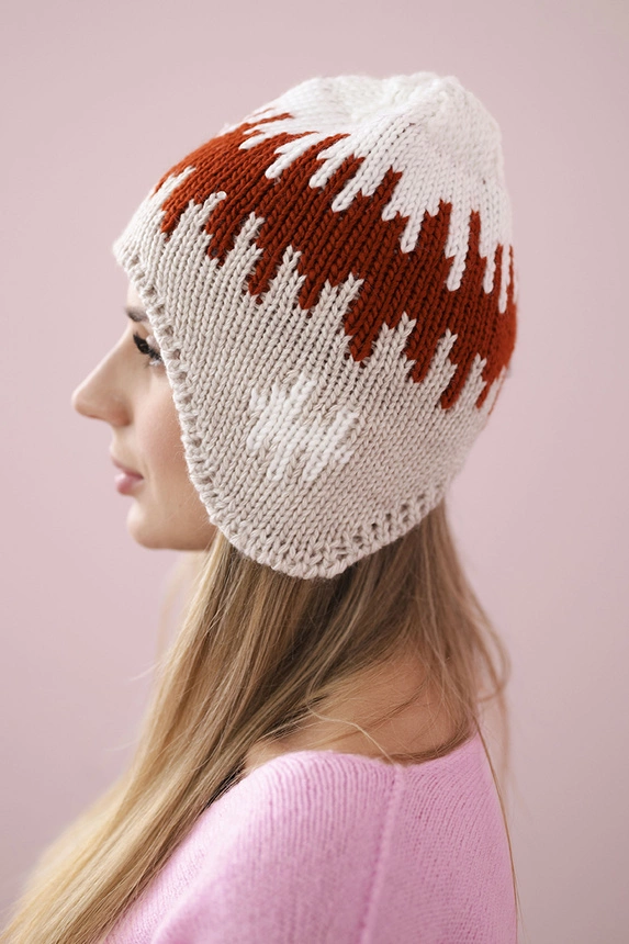 Damenmütze Nikol K405 weiß+rot+beige